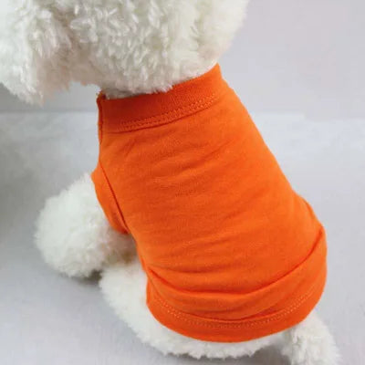 Cotton Dog T-Shirt – Soft Plain Tee for Small to Large Dogs, XS–3XL