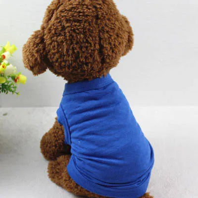 Cotton Dog T-Shirt – Soft Plain Tee for Small to Large Dogs, XS–3XL