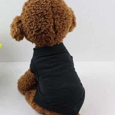 Cotton Dog T-Shirt – Soft Plain Tee for Small to Large Dogs, XS–3XL