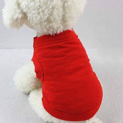 Cotton Dog T-Shirt – Soft Plain Tee for Small to Large Dogs, XS–3XL