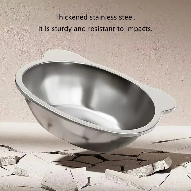 Stainless Steel Raised Cat Bowl – 15° Tilt