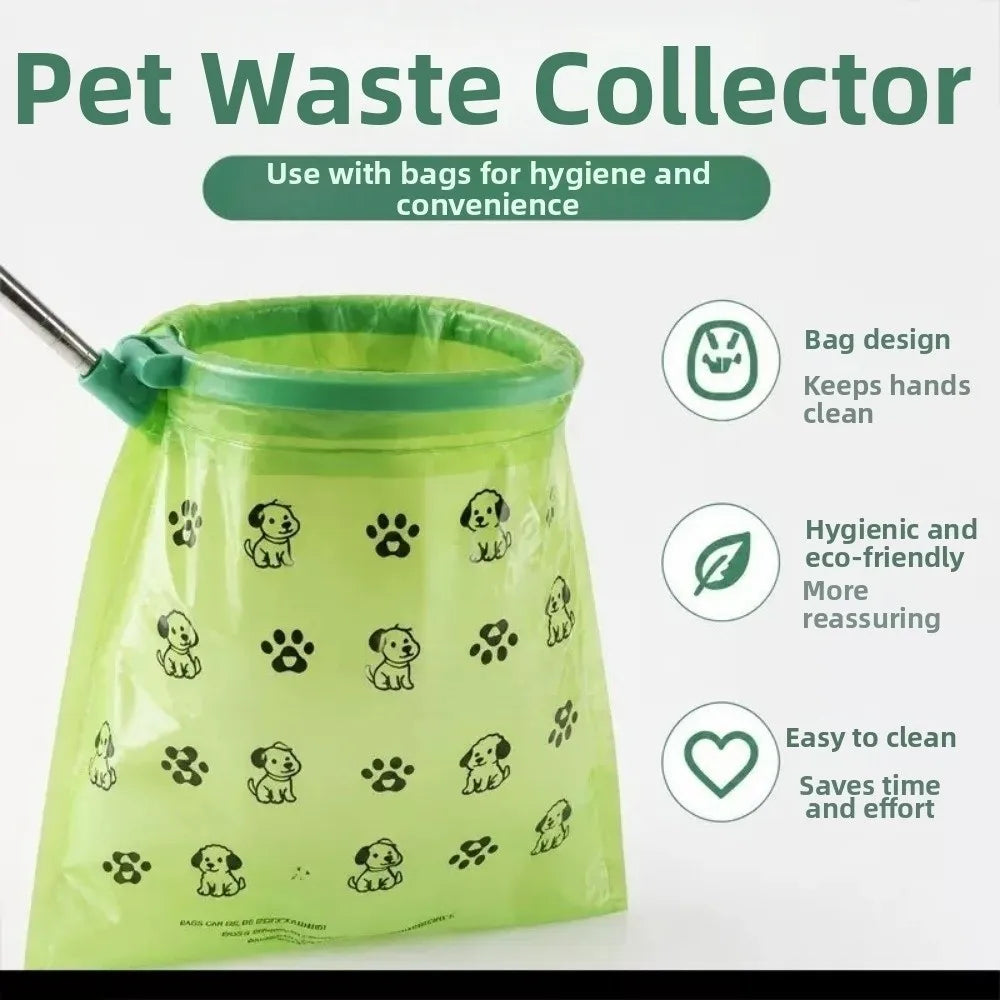 Collapsible and Extendable Dog Poop Scooper – Hygienic, No-Contact Tool with a Long Handle