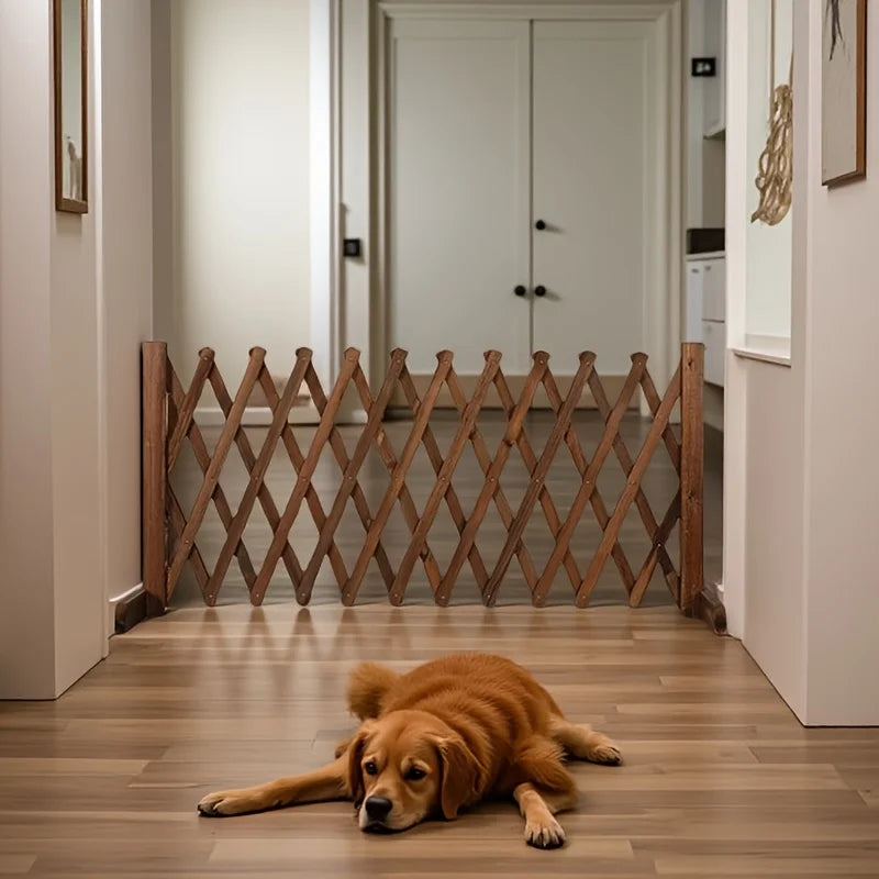Extendable Wooden Dog Gate