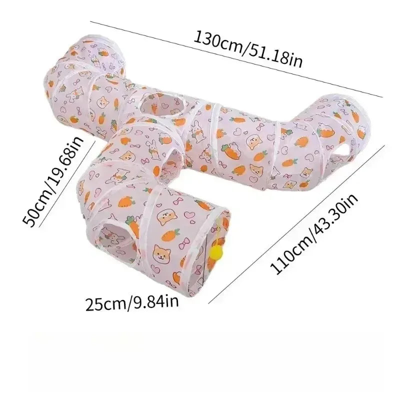 3-Way Foldable Cat Play Tunnel