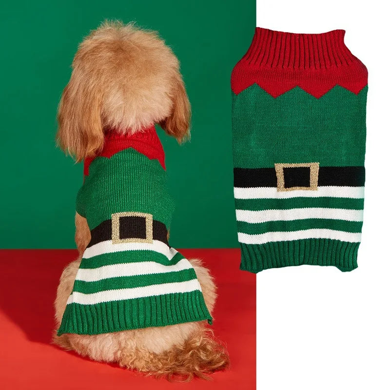 Christmas Dog & Cat Sweater – Knit Holiday Jumper, XS–L