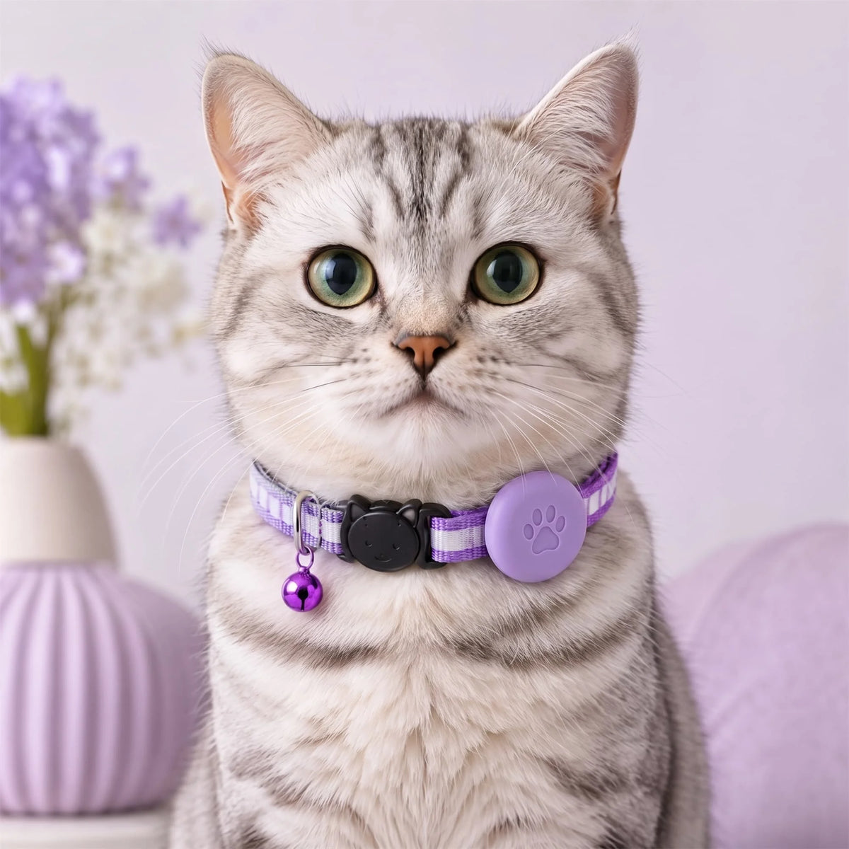 Reflective GPS Tracker Collar with Bell