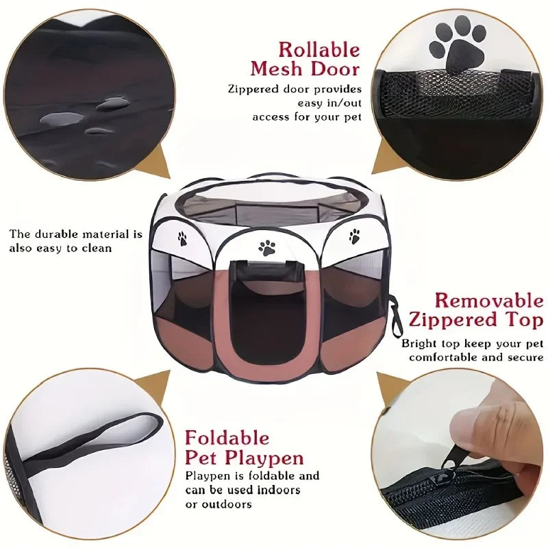 Octagon Pet Playpen & Cat Birthing Room