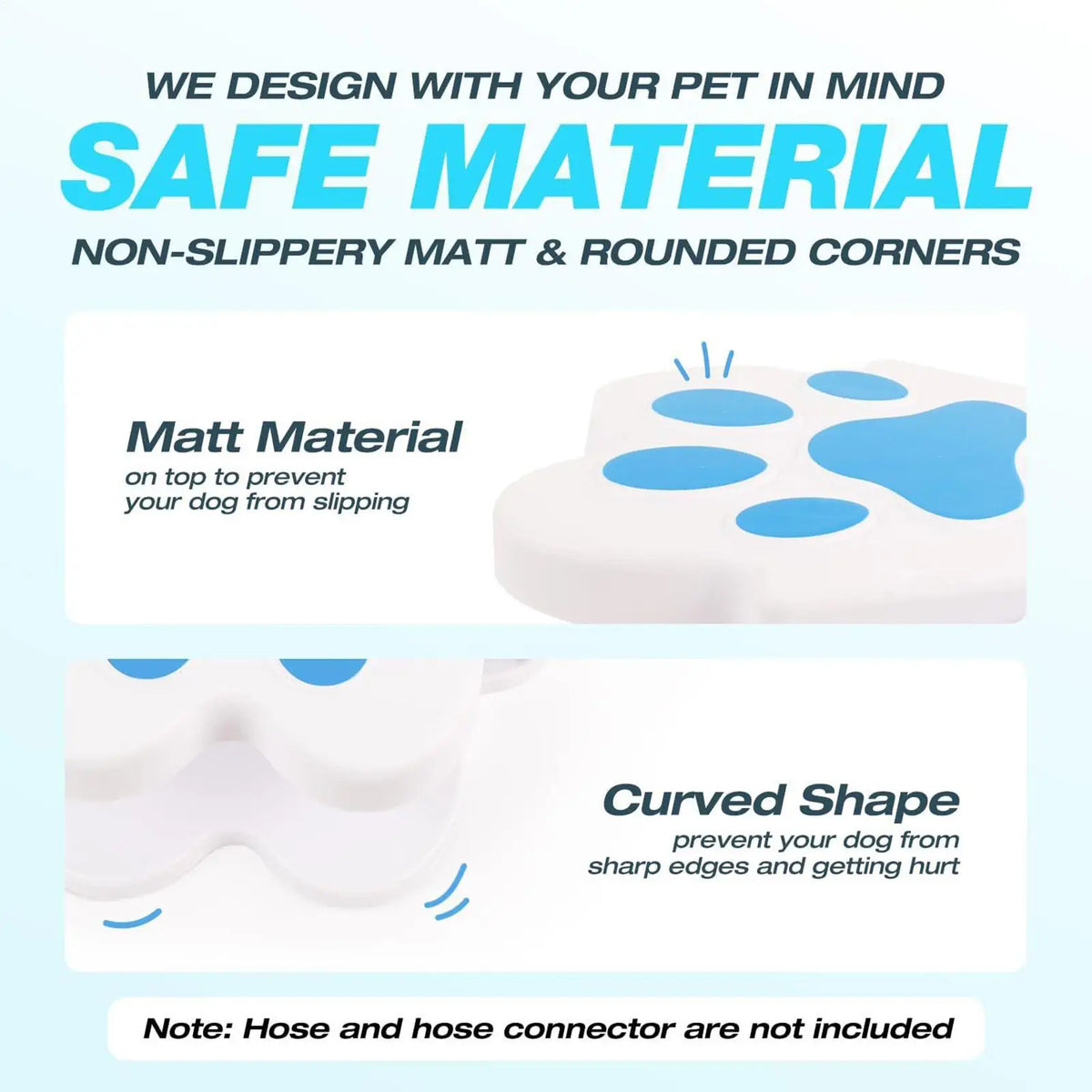 Paw-Activated Outdoor Dog Water Fountain
