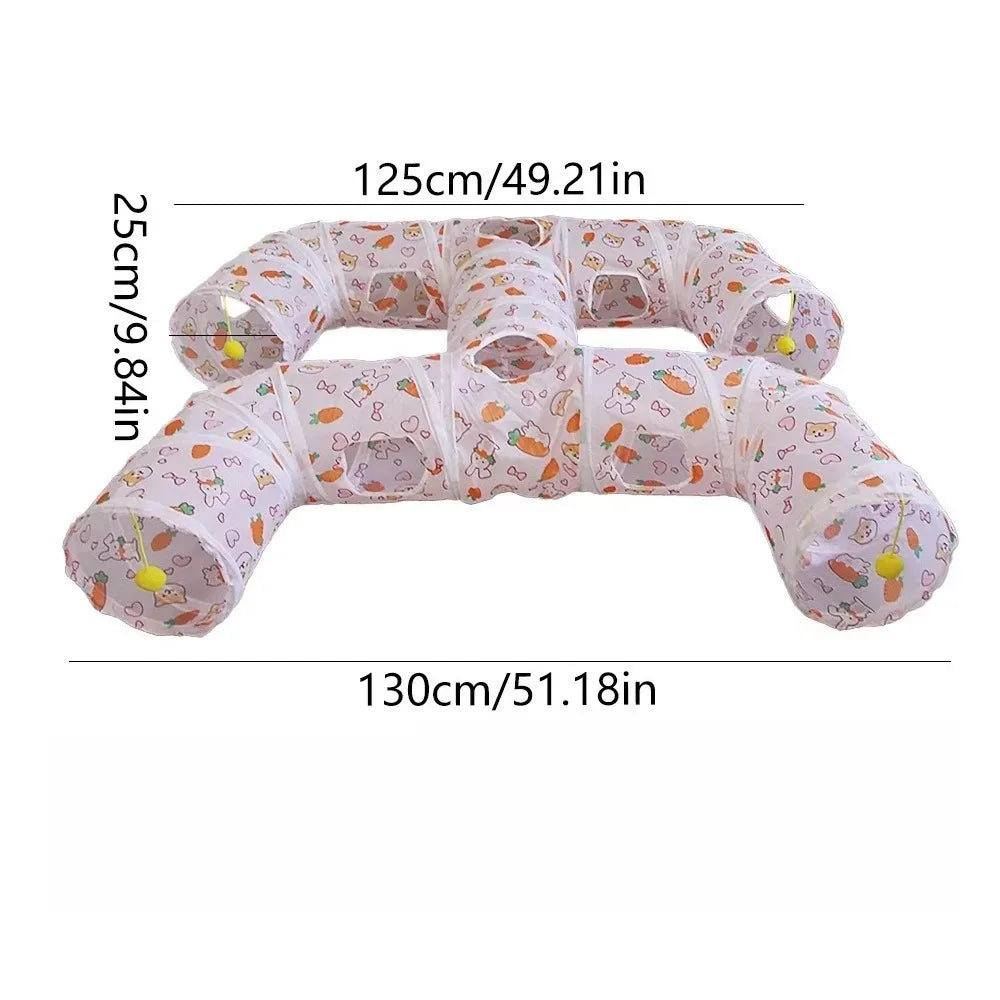 3-Way Foldable Cat Play Tunnel