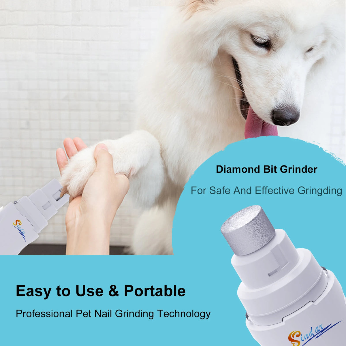 Dog Nail Grinder – Quiet, USB Rechargeable