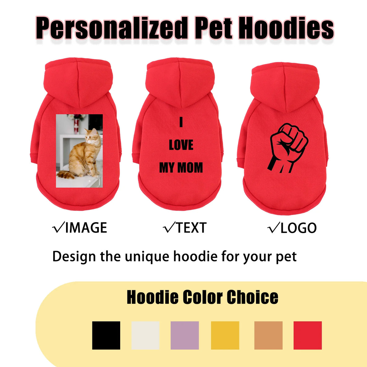 Cozy Cotton Dog & Cat Hoodie – Warm Winter Sweatshirt, XS–5XL