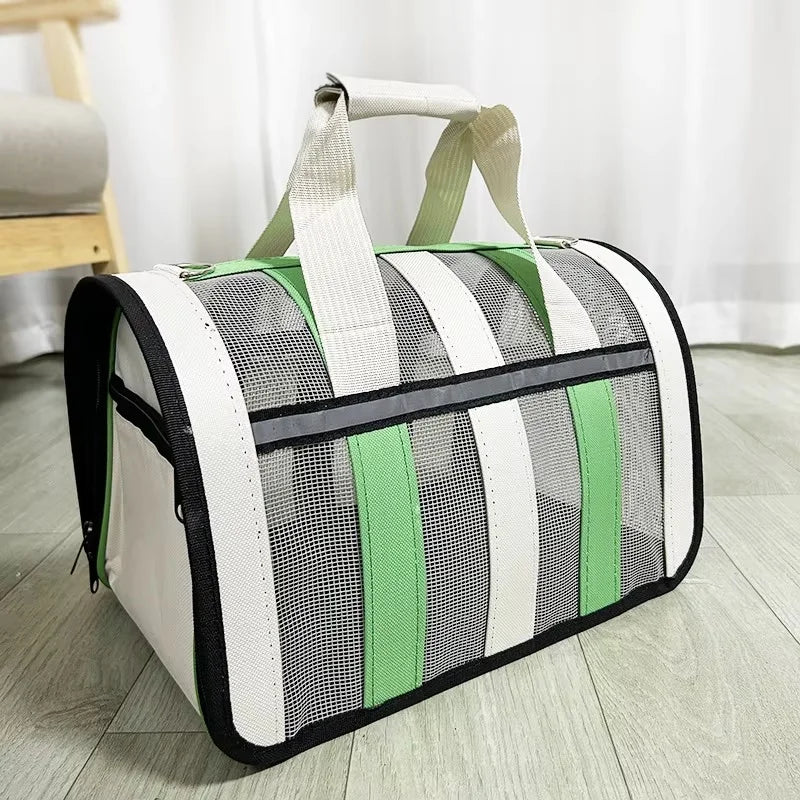 Foldable Mesh Travel Carrier for Dogs & Cats