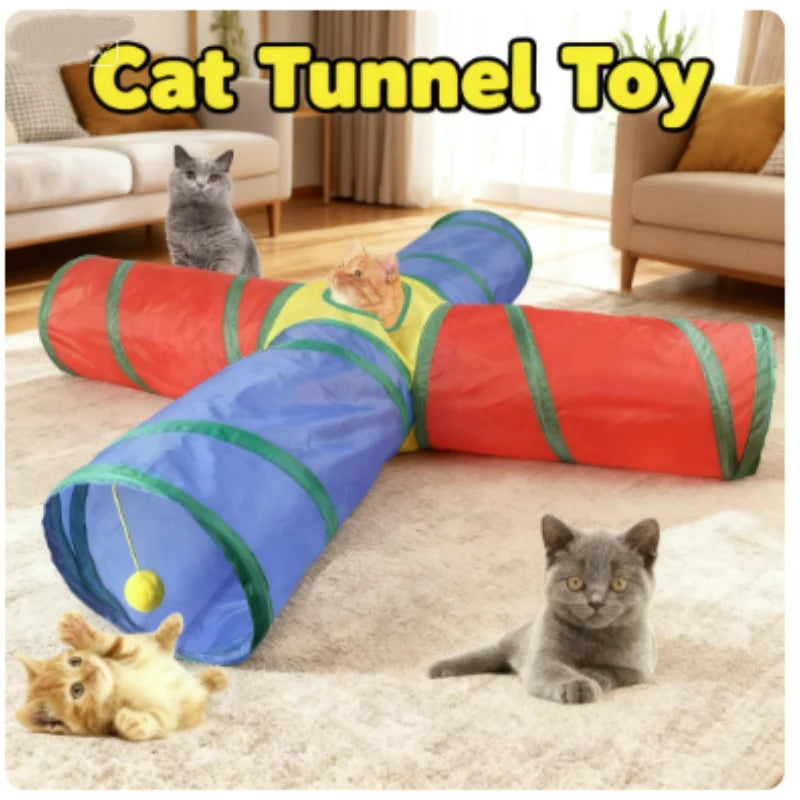 Foldable Cat Tunnel – Interactive Play