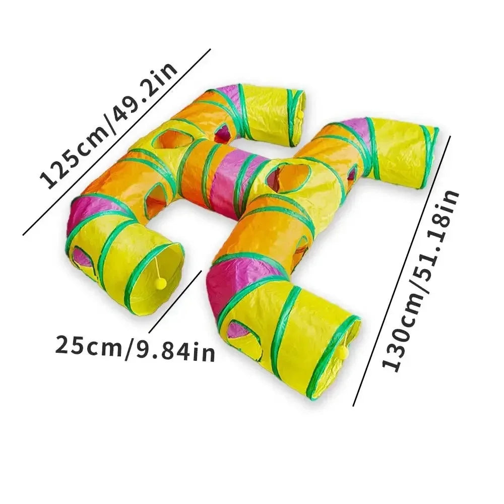 3-Way Foldable Cat Play Tunnel