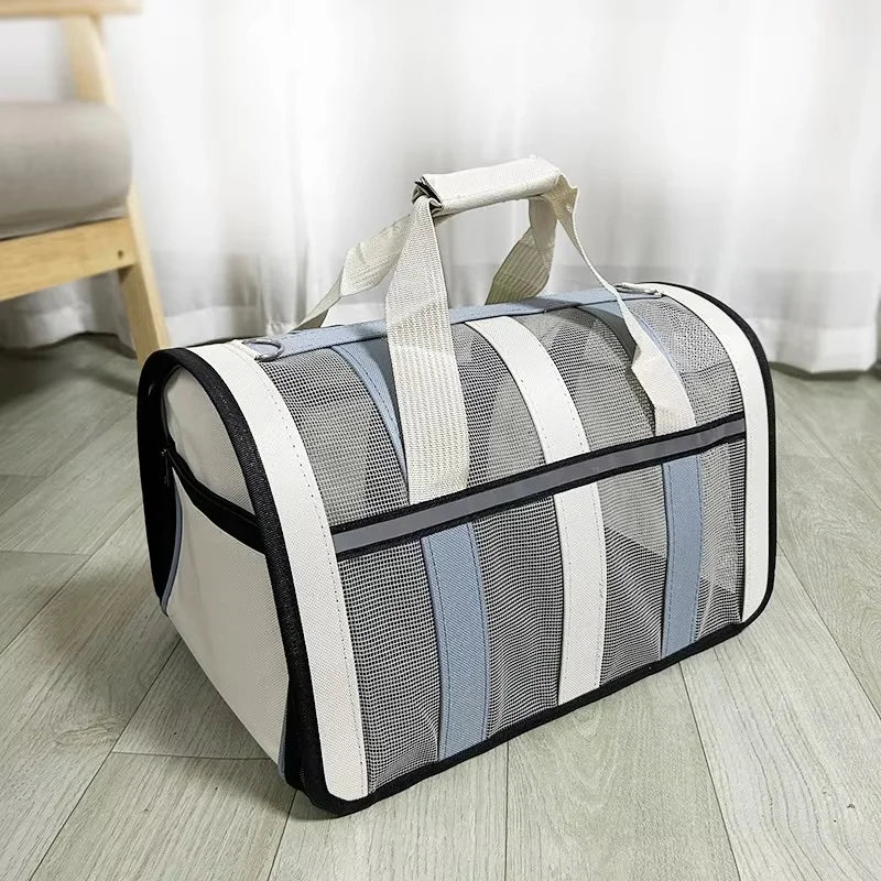 Foldable Mesh Travel Carrier for Dogs & Cats