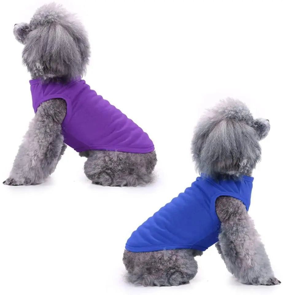 Cotton Dog T-Shirt – Soft Plain Tee for Small to Large Dogs, XS–3XL