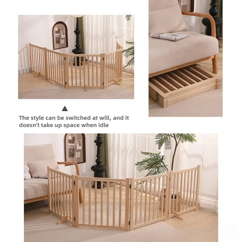 Solid Wood Folding Dog Fence