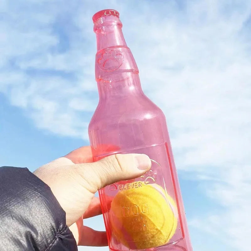 Beer Bottle Chew Toy with Tennis Ball