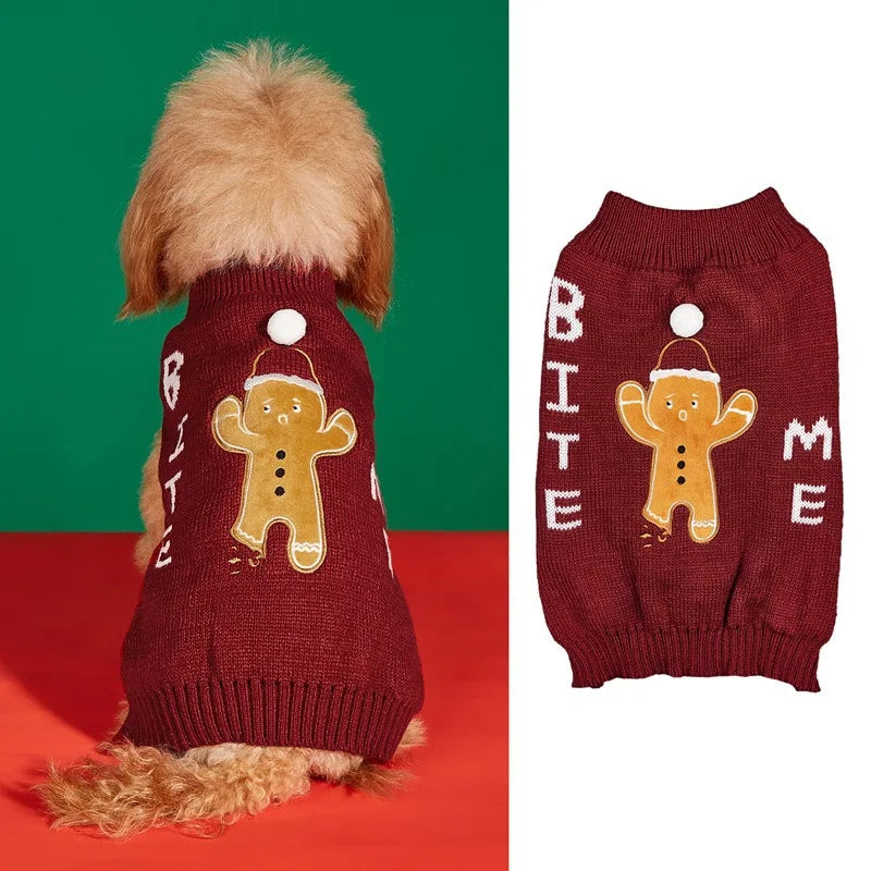 Christmas Dog & Cat Sweater – Knit Holiday Jumper, XS–L