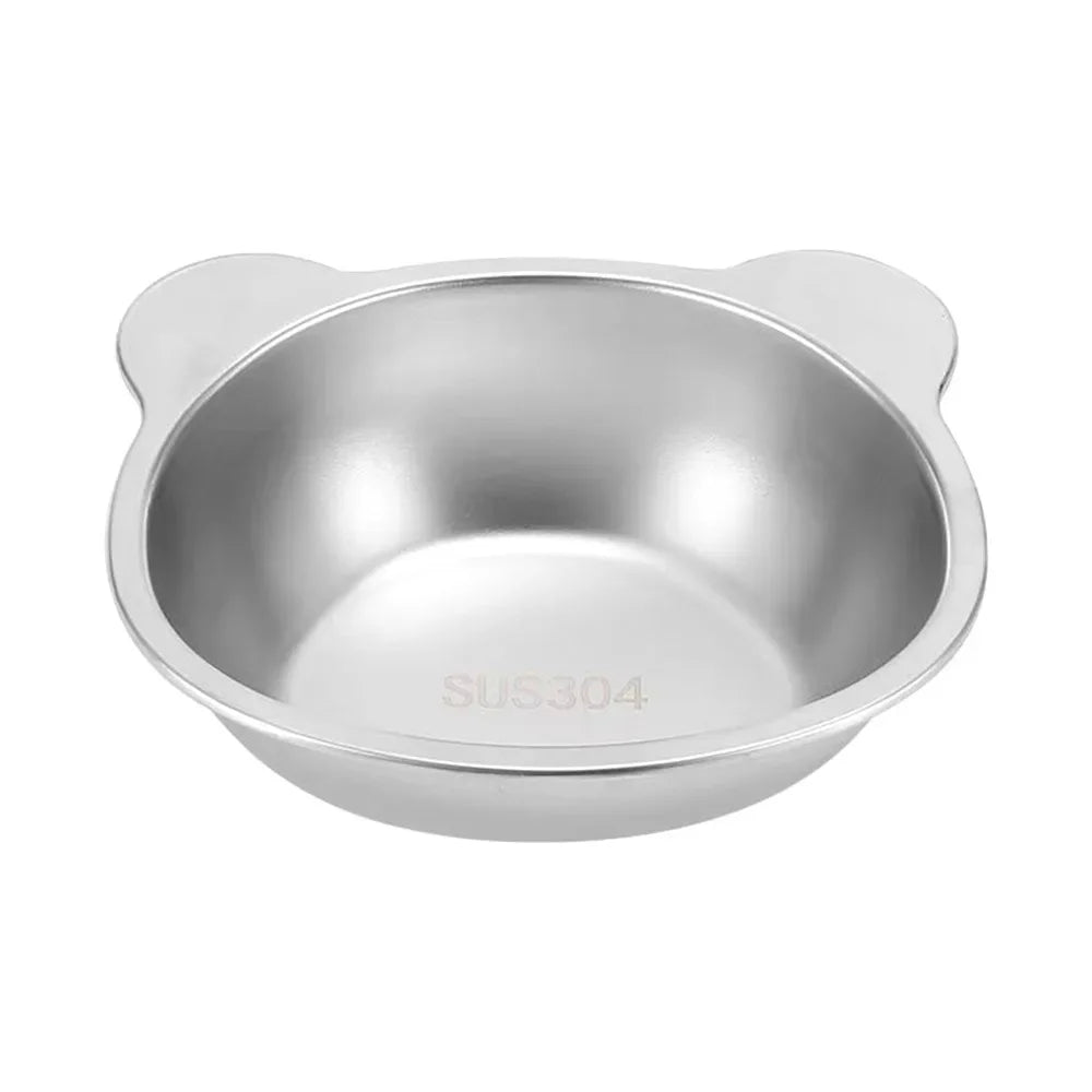Stainless Steel Raised Cat Bowl – 15° Tilt