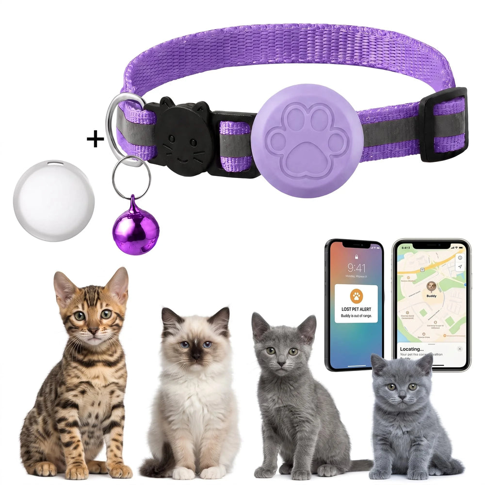 Reflective GPS Tracker Collar with Bell