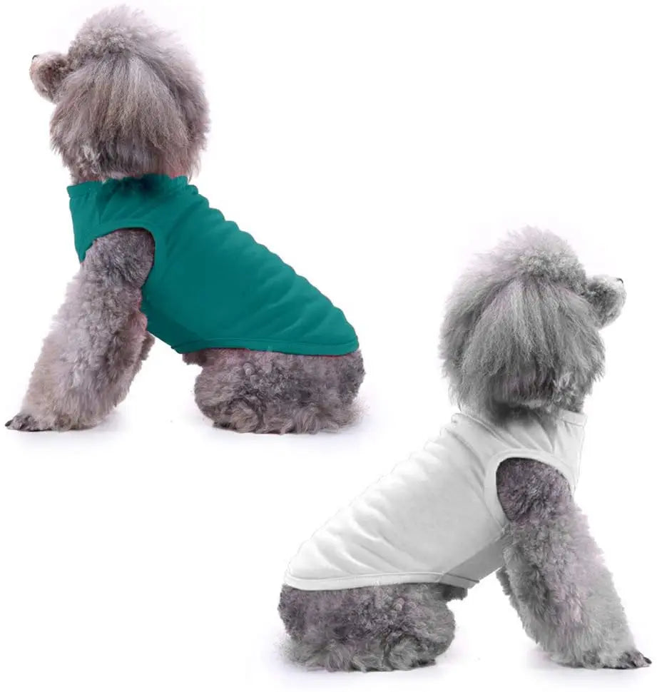 Cotton Dog T-Shirt – Soft Plain Tee for Small to Large Dogs, XS–3XL