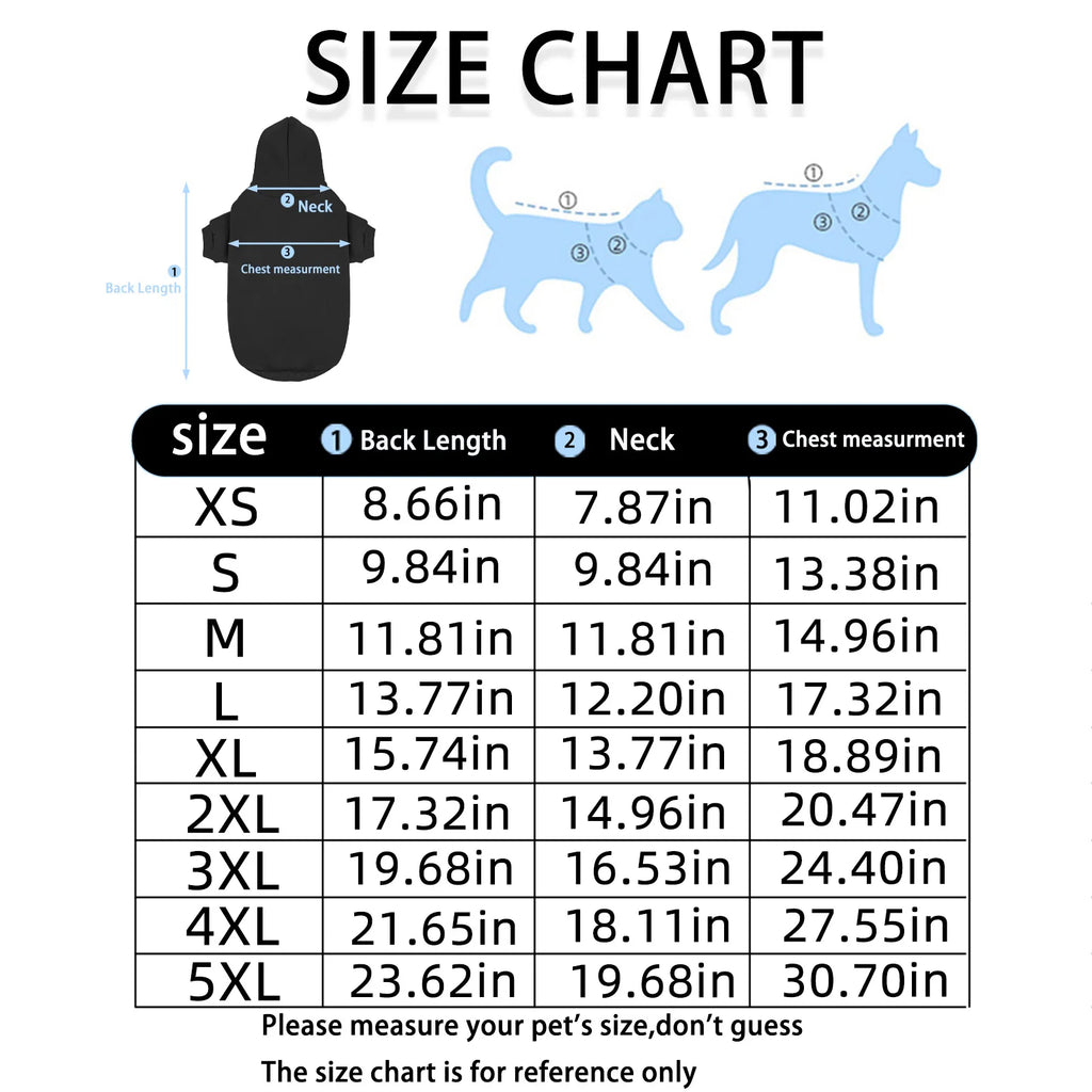 Cozy Cotton Dog & Cat Hoodie – Warm Winter Sweatshirt, XS–5XL