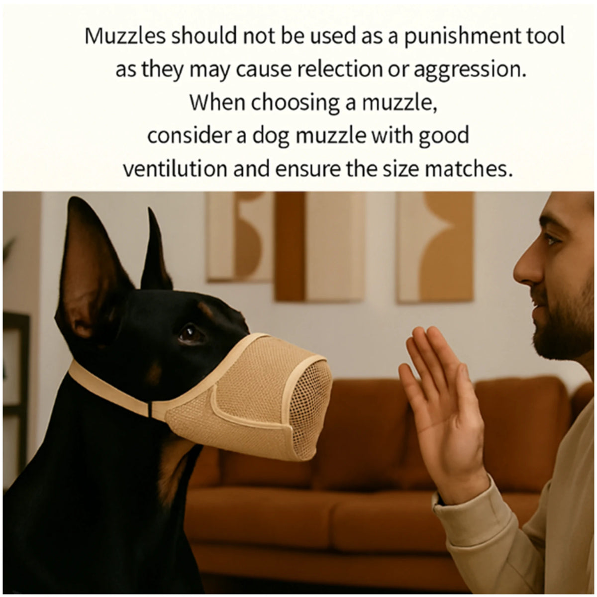 Breathable Mesh Dog Muzzle – Adjustable