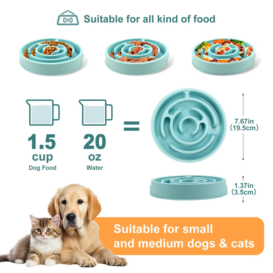 Non-Slip Slow Feeder Pet Bowl