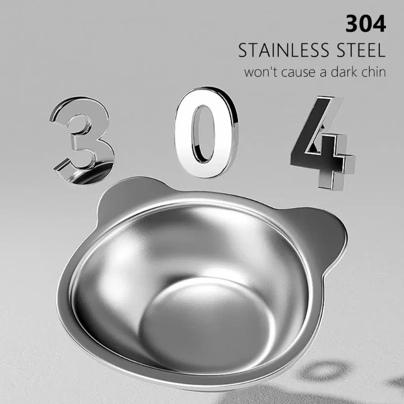 Stainless Steel Raised Cat Bowl – 15° Tilt