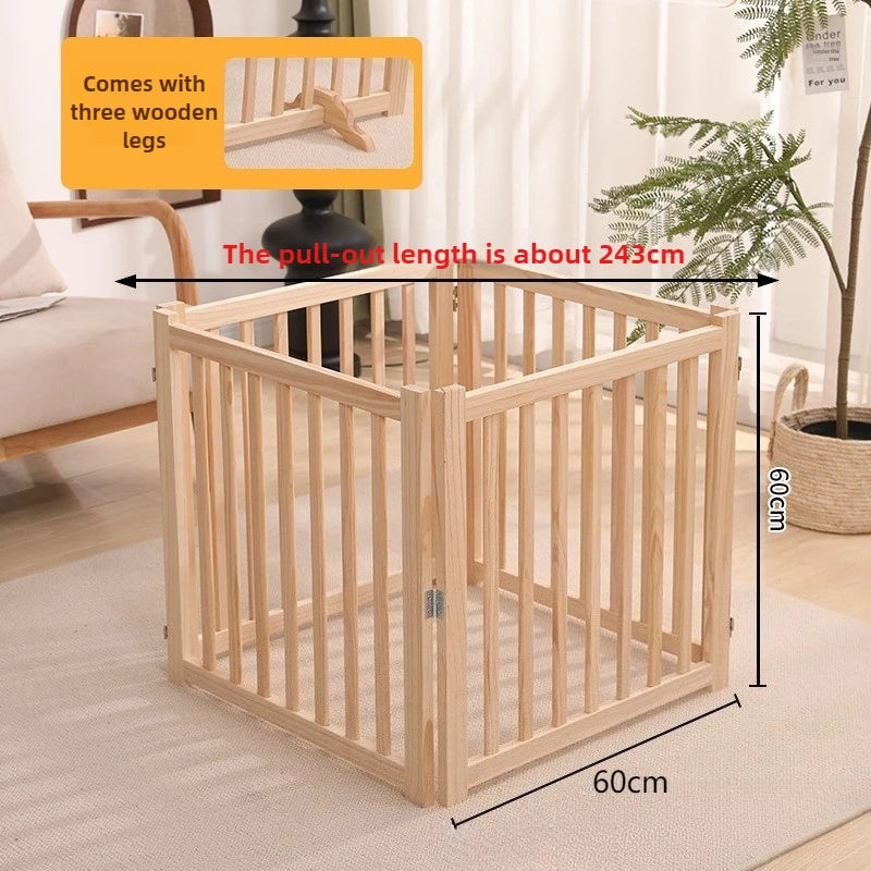 Solid Wood Folding Dog Fence