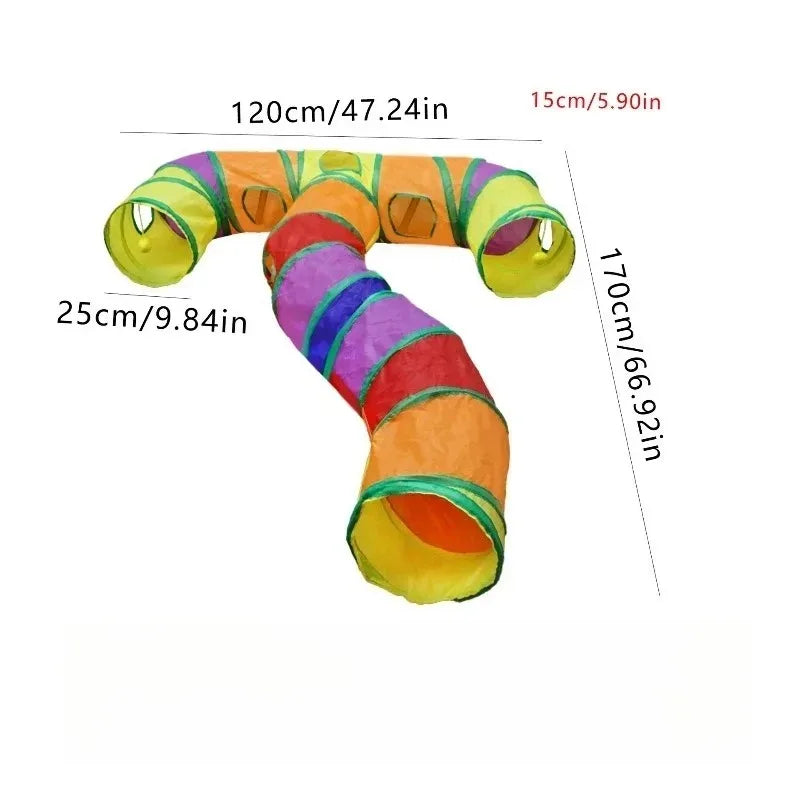 3-Way Foldable Cat Play Tunnel