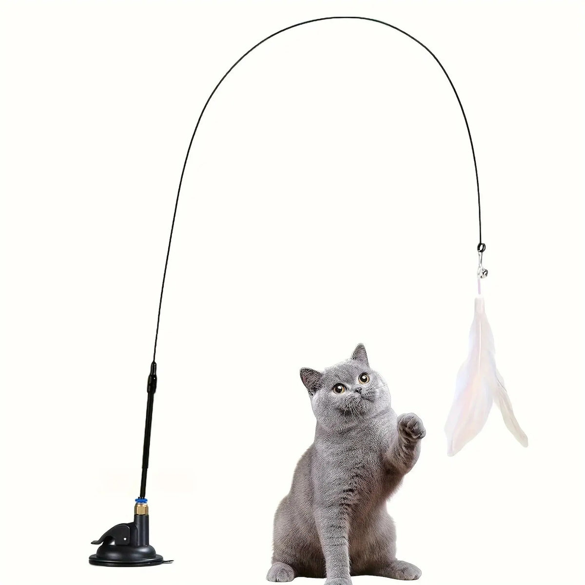 Suction Cup Feather Wand Cat Toy