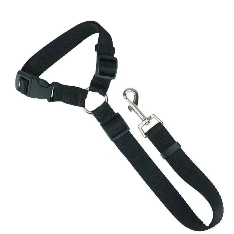 2-in-1 Dog Car Seat Belt & Short Leash – Adjustable Nylon
