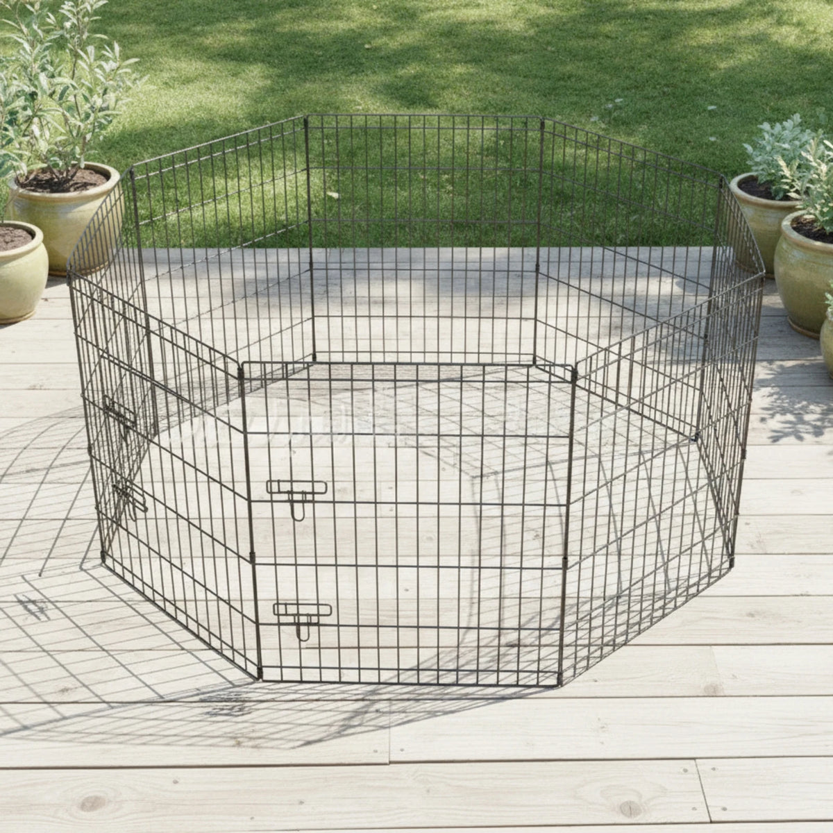 8-Panel Wire Pet Playpen with Door