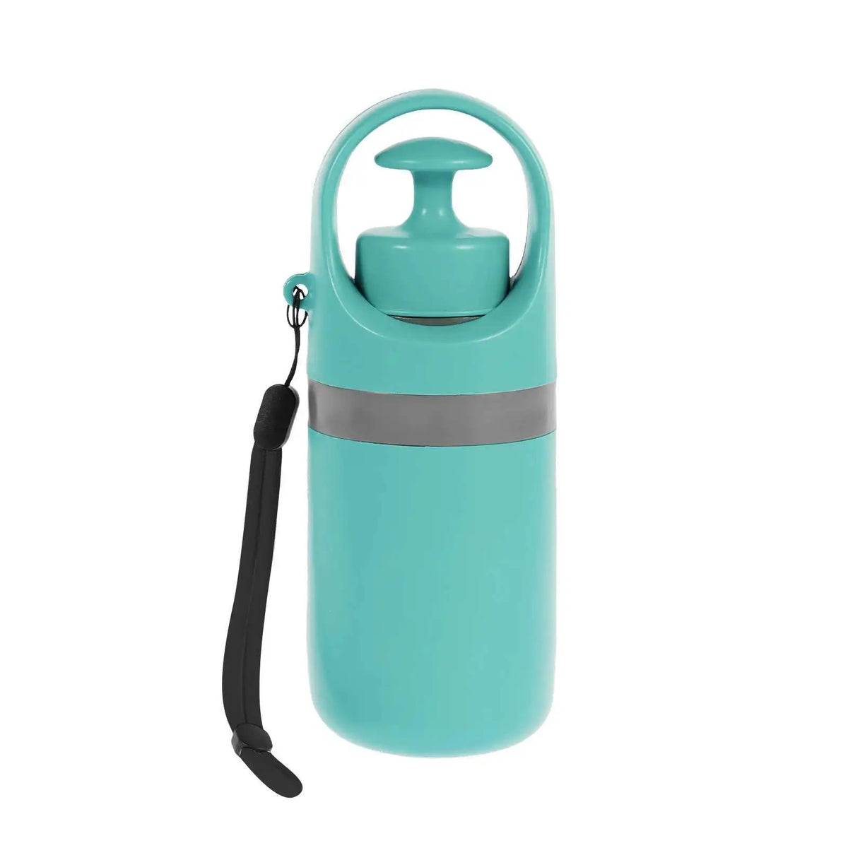 Portable outdoor dog waste collection device – includes a built-in compartment for waste bags.