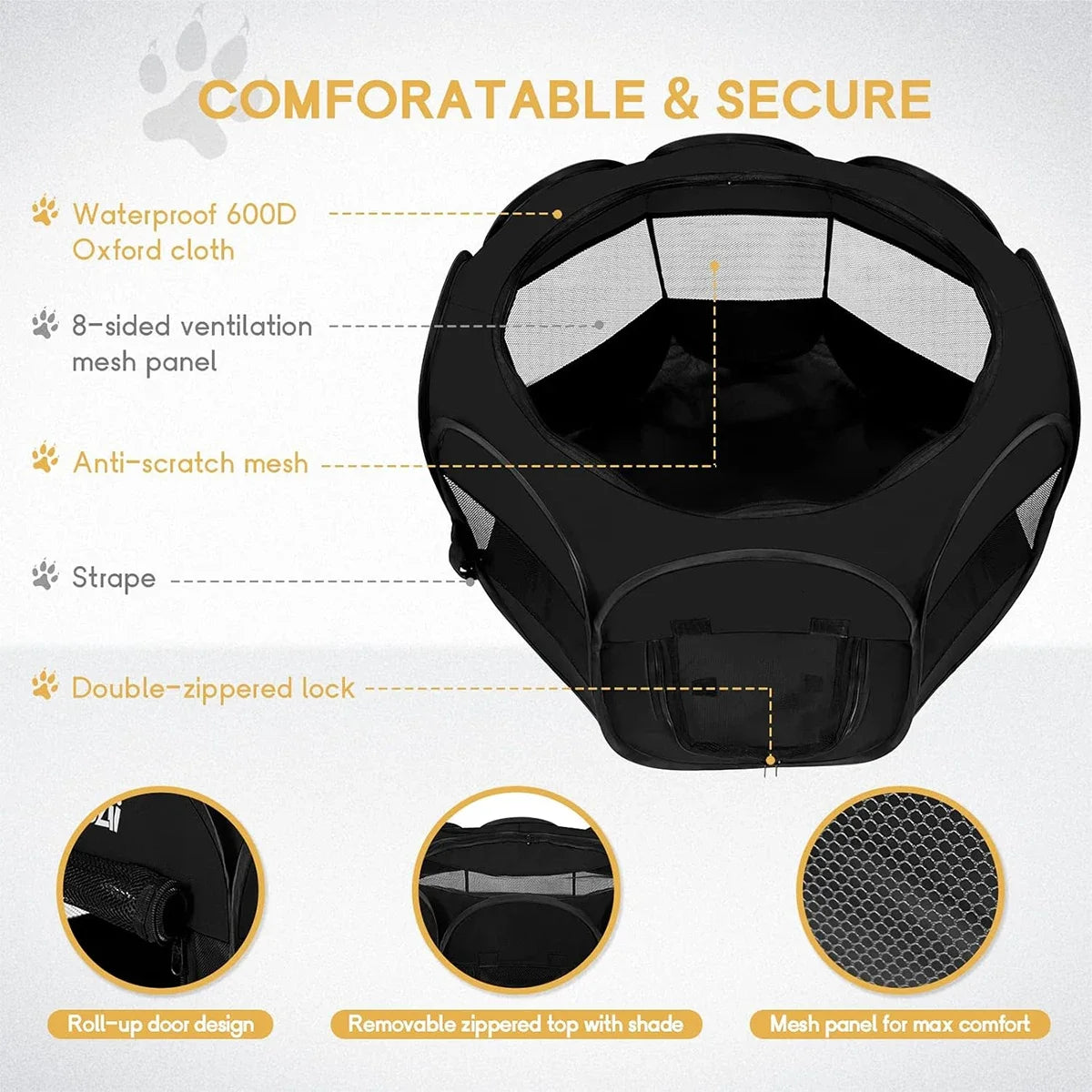 Octagonal Foldable Pet Tent Playpen