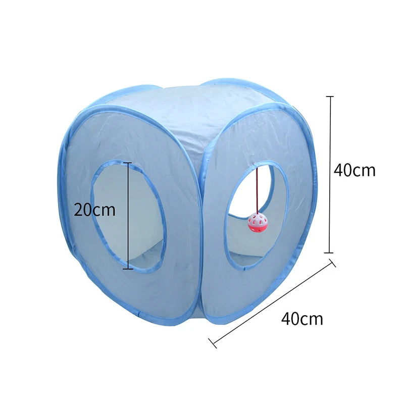 Foldable Cat Tunnel with Peek Hole – S, T, Y & Straight Shapes