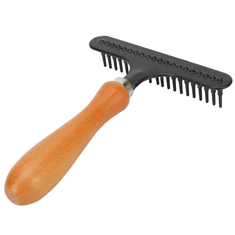 Wooden Handle Cat Grooming Rake