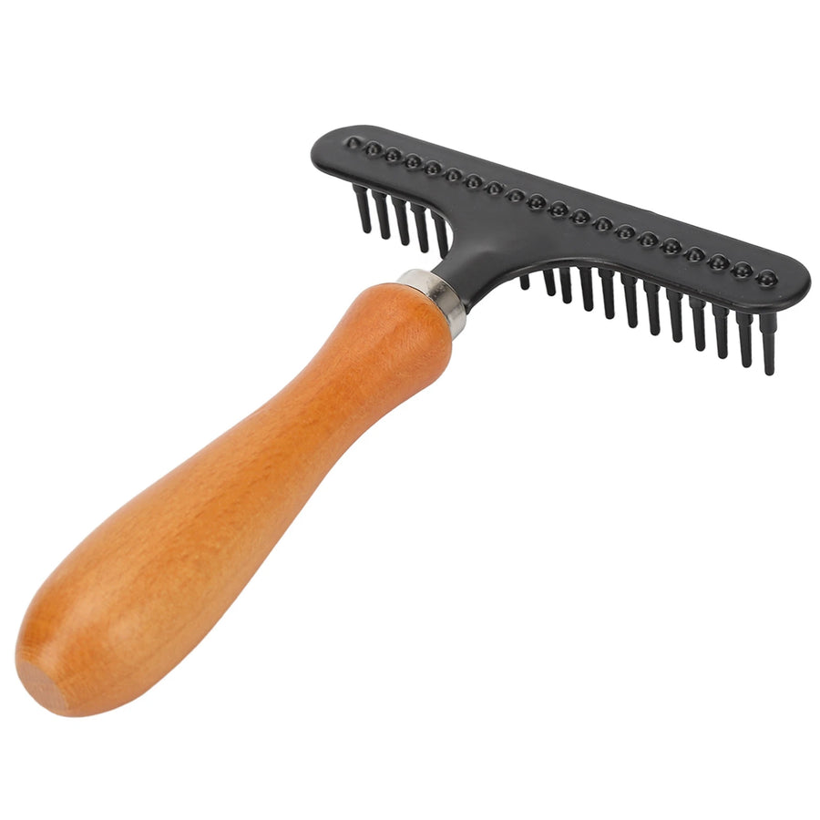 Wooden Handle Cat Grooming Rake