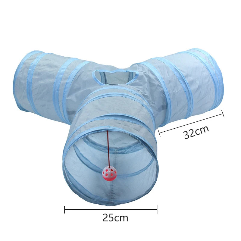 Foldable Cat Tunnel with Peek Hole – S, T, Y & Straight Shapes