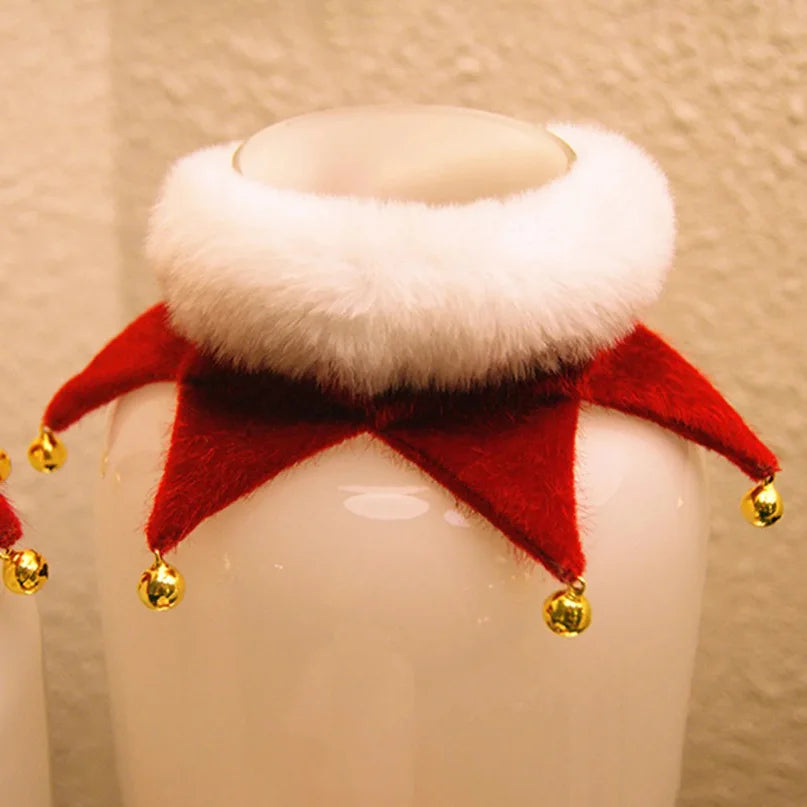 Christmas Dog & Cat Bandana with Jingle Bell – Holiday Scarf