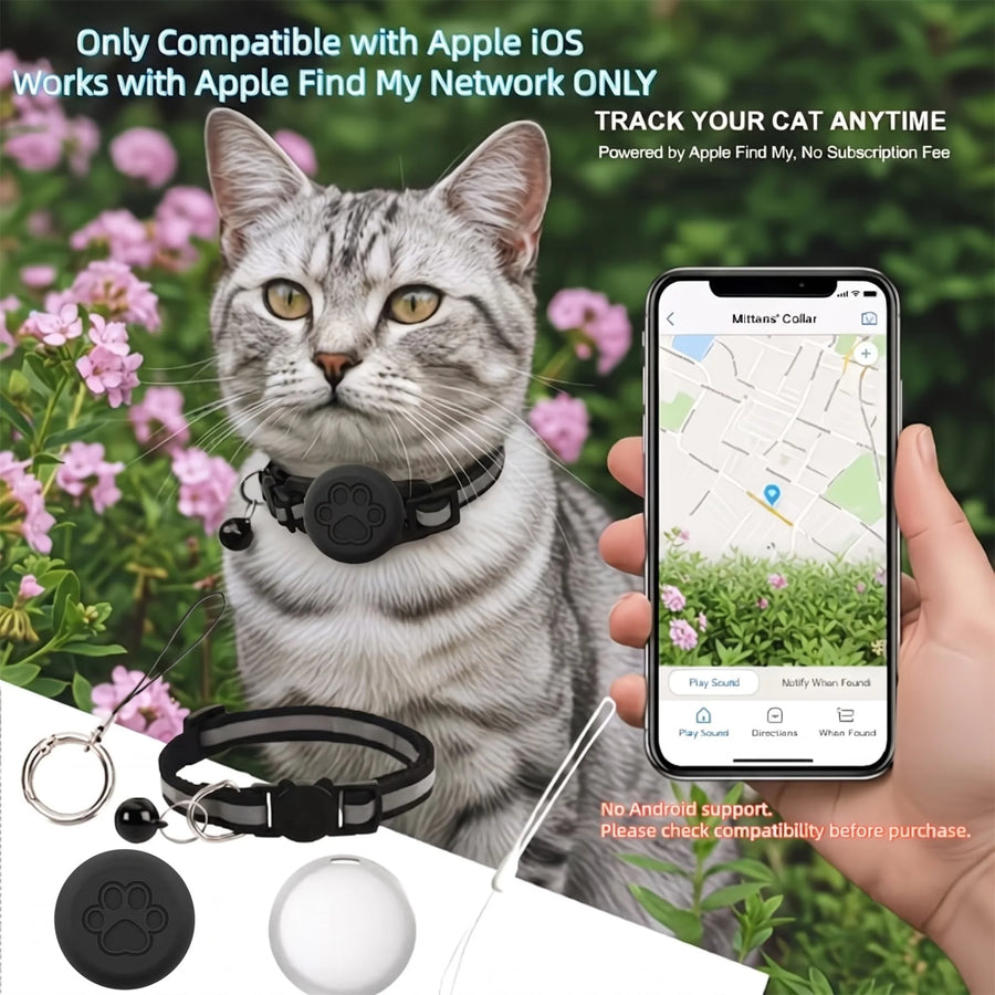 Reflective GPS Tracker Collar with Bell