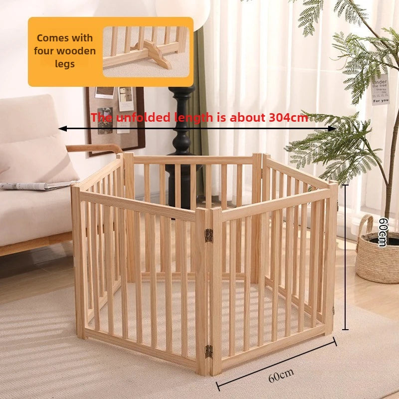Solid Wood Folding Dog Fence