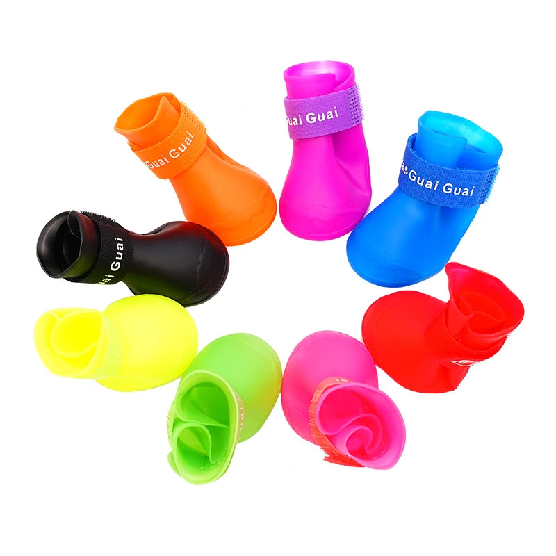 Waterproof Non-Slip Silicone Dog Rain Boots