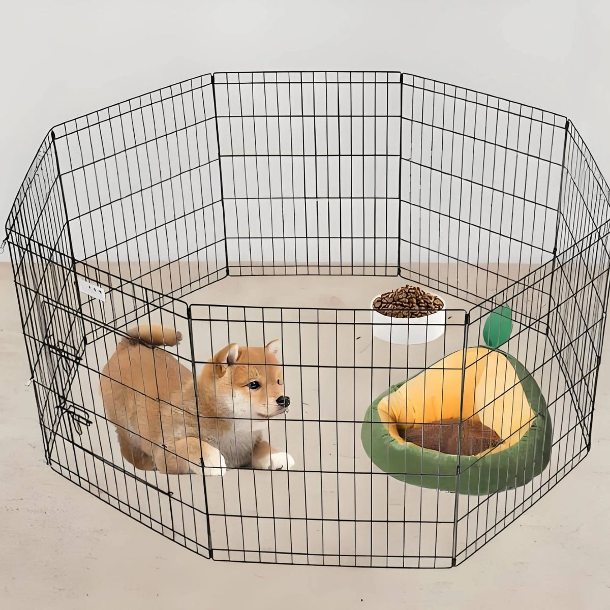 8-Panel Wire Pet Playpen with Door