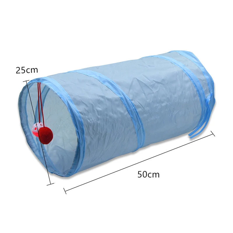 Foldable Cat Tunnel with Peek Hole – S, T, Y & Straight Shapes