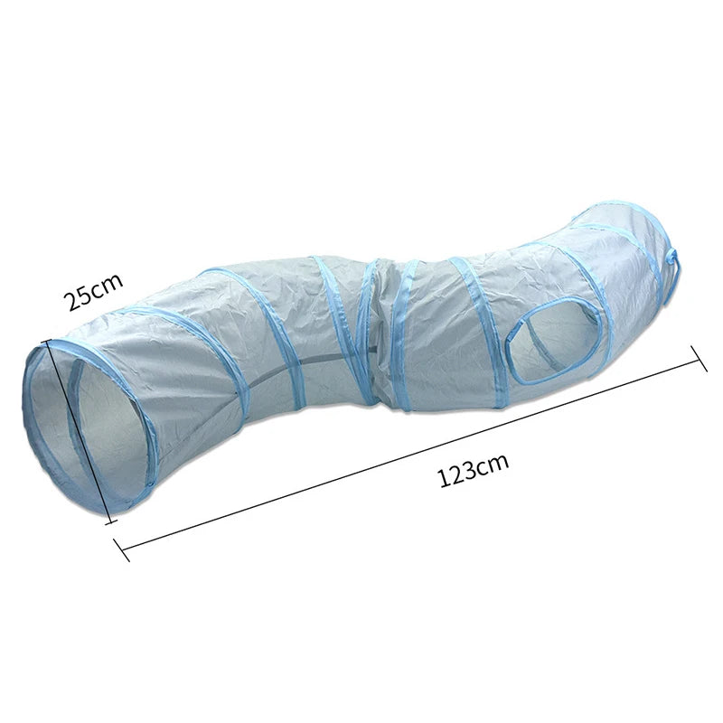 Foldable Cat Tunnel with Peek Hole – S, T, Y & Straight Shapes