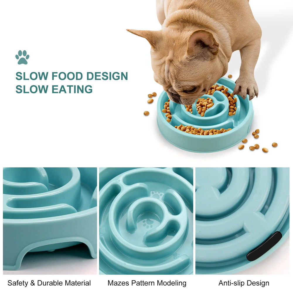 Non-Slip Slow Feeder Pet Bowl