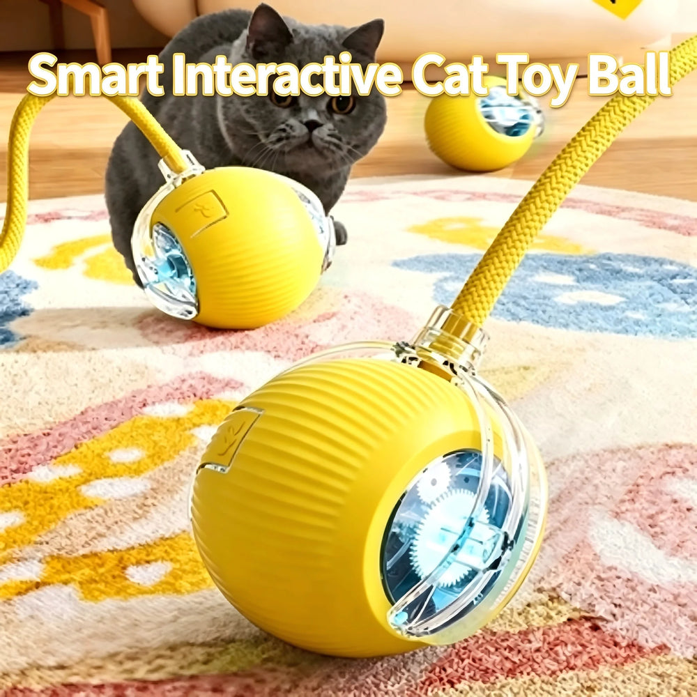 Smart Rolling Ball Cat Toy – Adjustable Speed